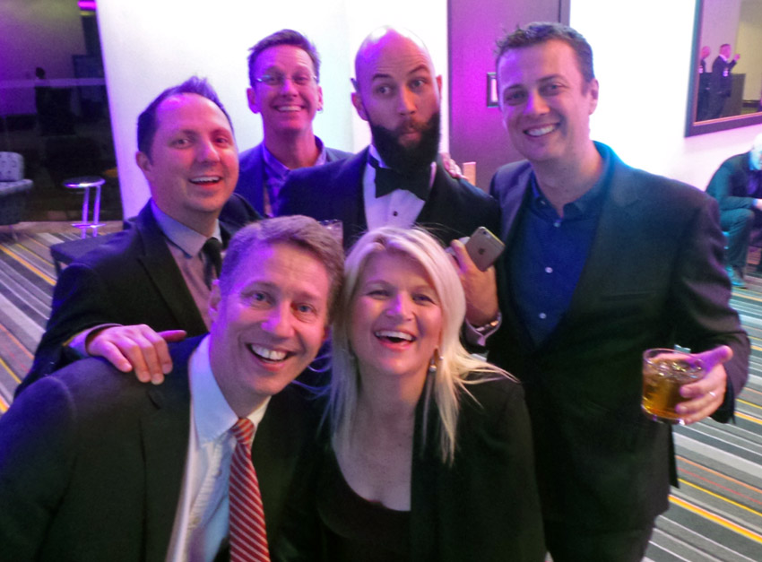 Nightlife's Phil Brown, Stuart Watters, Sebastien Lepoittevin, David O’Rourke, Peter Geale and the effervescent Tina Smith-Roberts